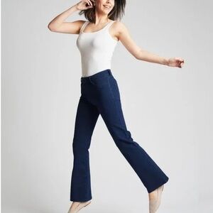 Betabrand Dark Blue Pull On Flare Bootcut Jeans Yoga Pants Stretch Size Medium